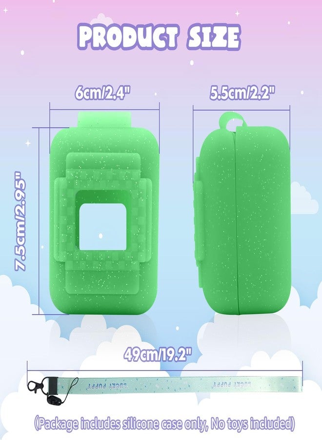 JAYOBGO Silicone Cover Case for Bitzee Interactive Toy Digital Pet, Silicone Protective Case for Bitzee Virtual Electronic Pets, Digital Pet Case Accessories for Bitzee with Lanyard (Case Only) (Green) - Image 2